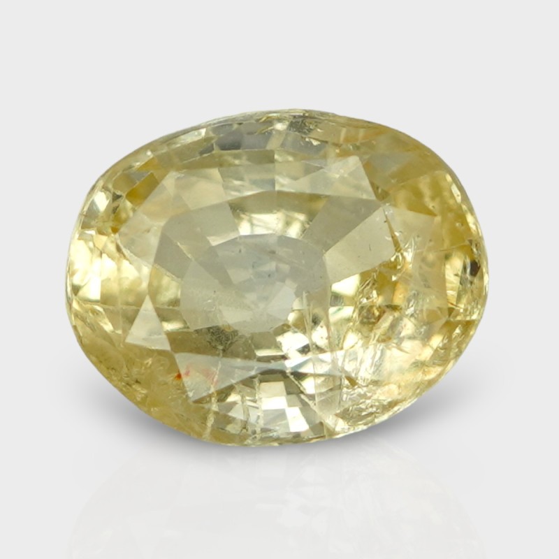 4.4 Cts. Natural Yellow Sapphire Faceted Oval Loose Gemstone