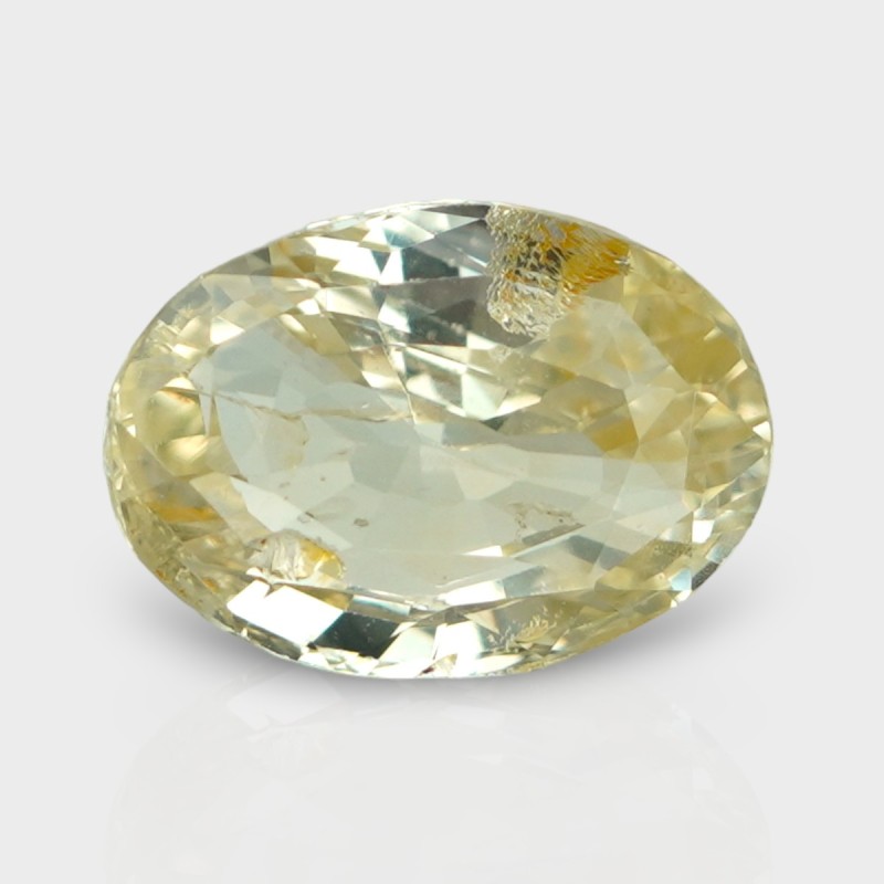 4.58 Cts. Natural Yellow Sapphire Faceted Oval Loose Gemstone