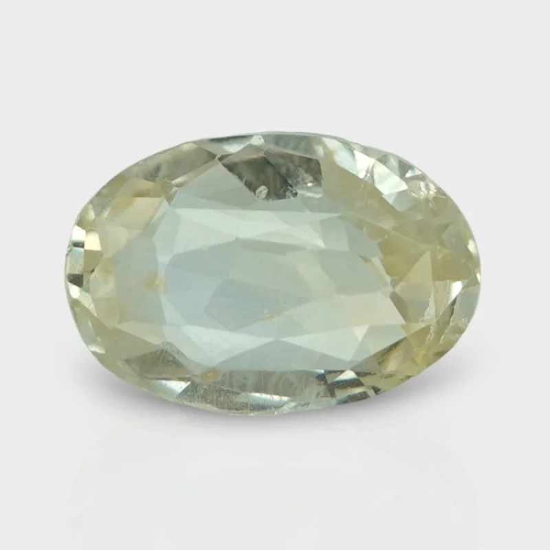 3.12 Cts. Natural Yellow Sapphire Faceted Oval Loose Gemstone