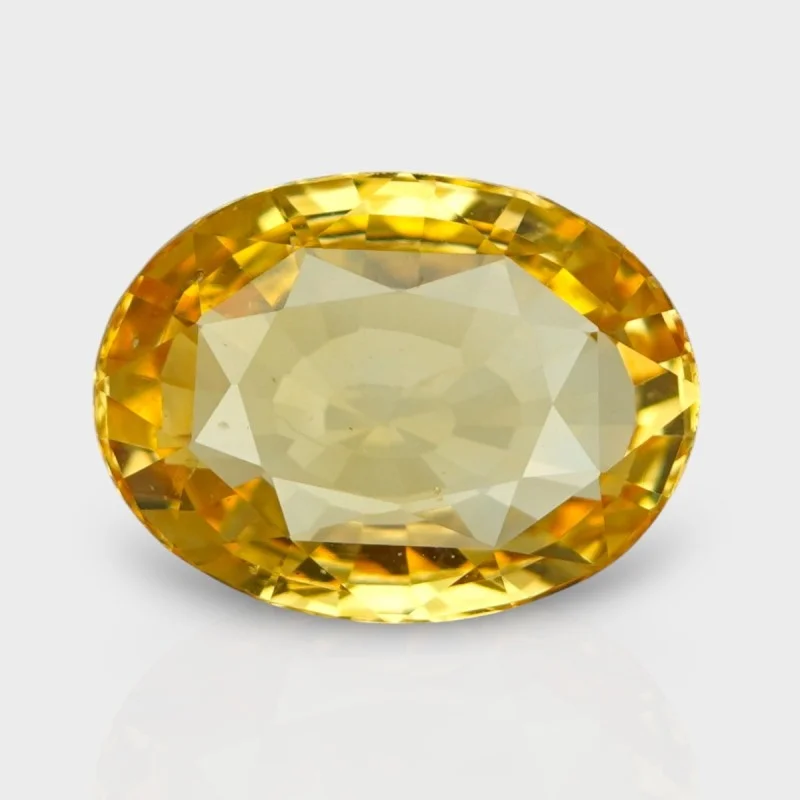 9.71 Cts. Natural Yellow Sapphire Faceted Oval Loose Gemstone