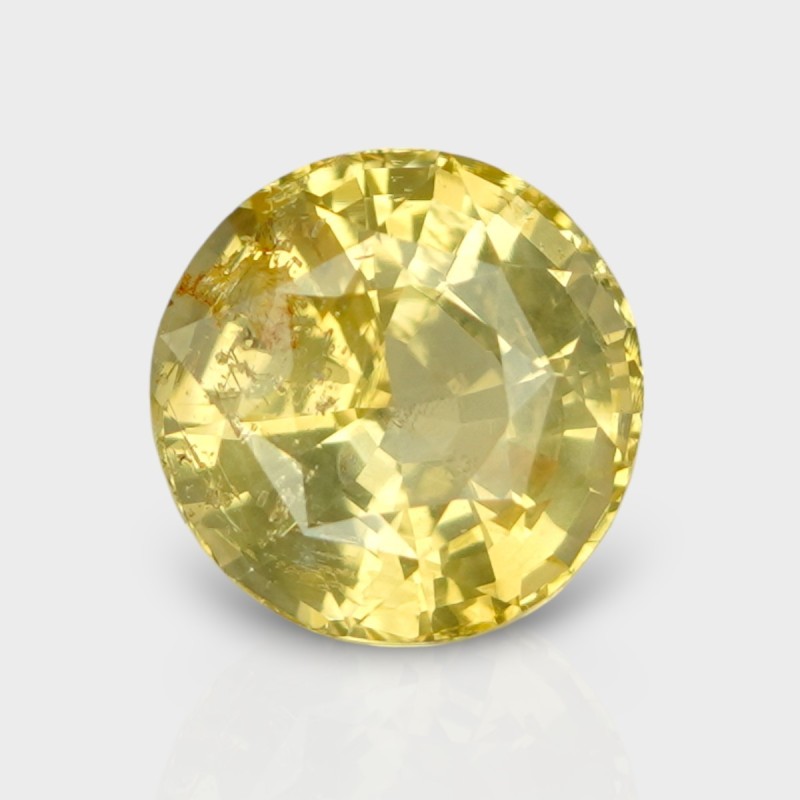 4.56 Cts. Natural Yellow Sapphire Faceted Round Loose Gemstone