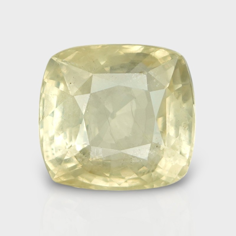 6.71 Cts. Natural Yellow Sapphire Faceted Cushion Loose Gemstone