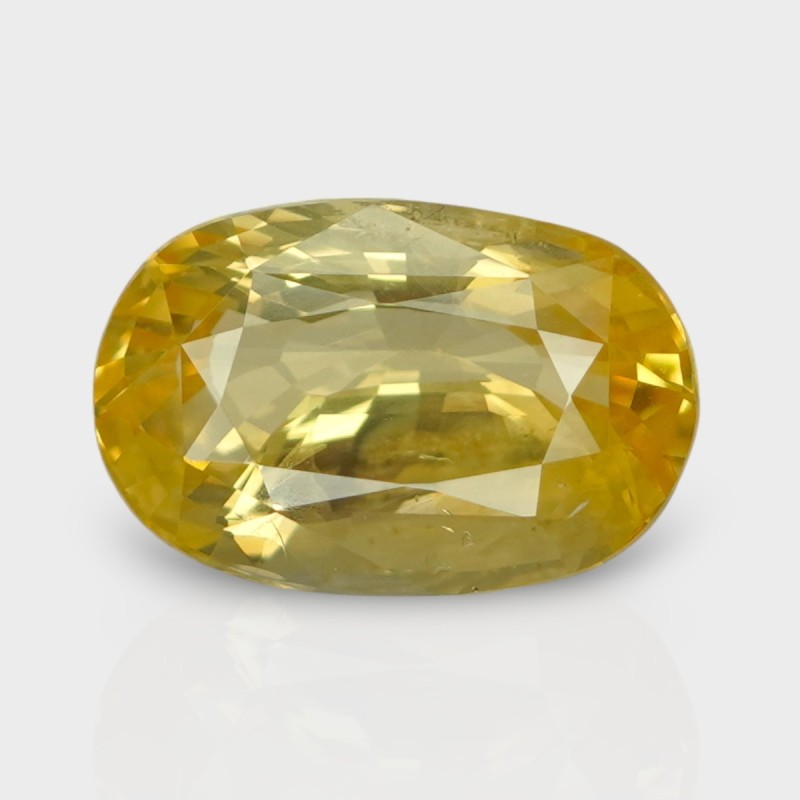 4.91 Cts. Natural Yellow Sapphire Faceted Cushion Loose Gemstone