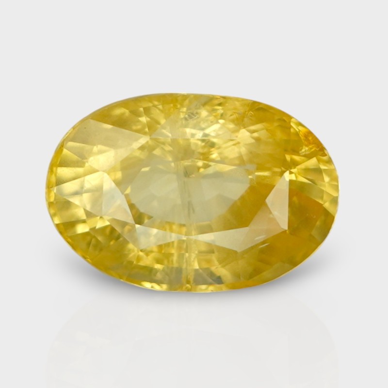 5.07 Cts. Natural Yellow Sapphire Faceted Oval Loose Gemstone