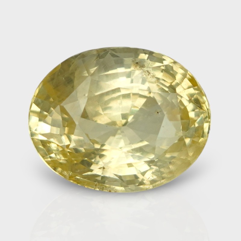 6.28 Cts. Natural Yellow Sapphire Faceted Oval Loose Gemstone