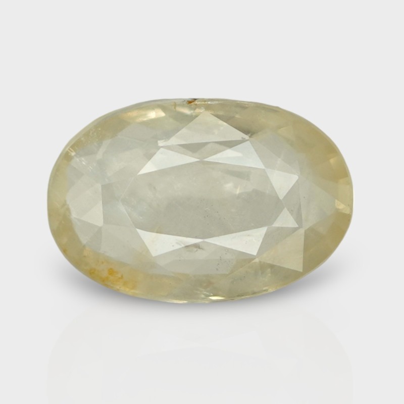 5.66 Cts. Natural Yellow Sapphire Faceted Oval Loose Gemstone