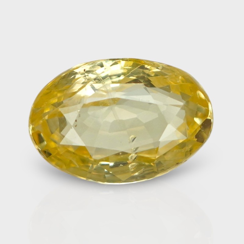 4.48 Cts. Natural Yellow Sapphire Faceted Oval Loose Gemstone