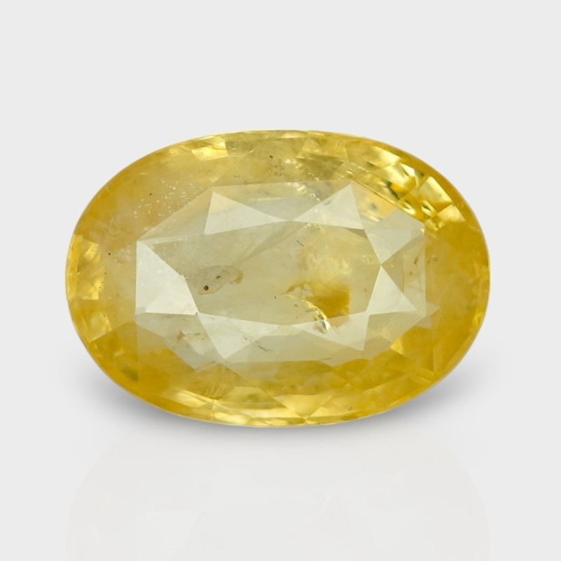 6.31 Cts. Natural Yellow Sapphire Faceted Oval Loose Gemstone