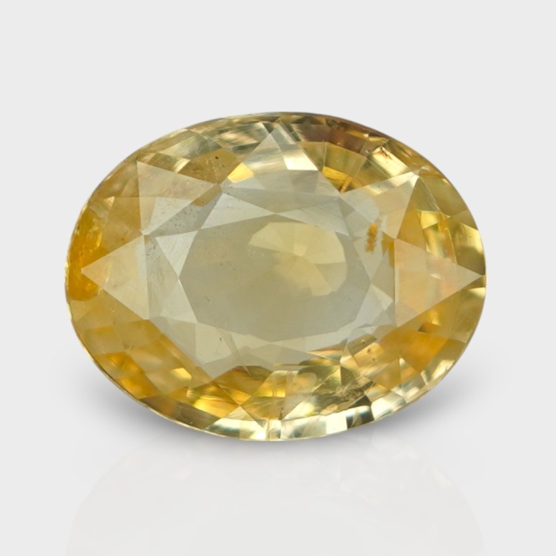 4.82 Cts. Natural Yellow Sapphire Faceted Oval Loose Gemstone