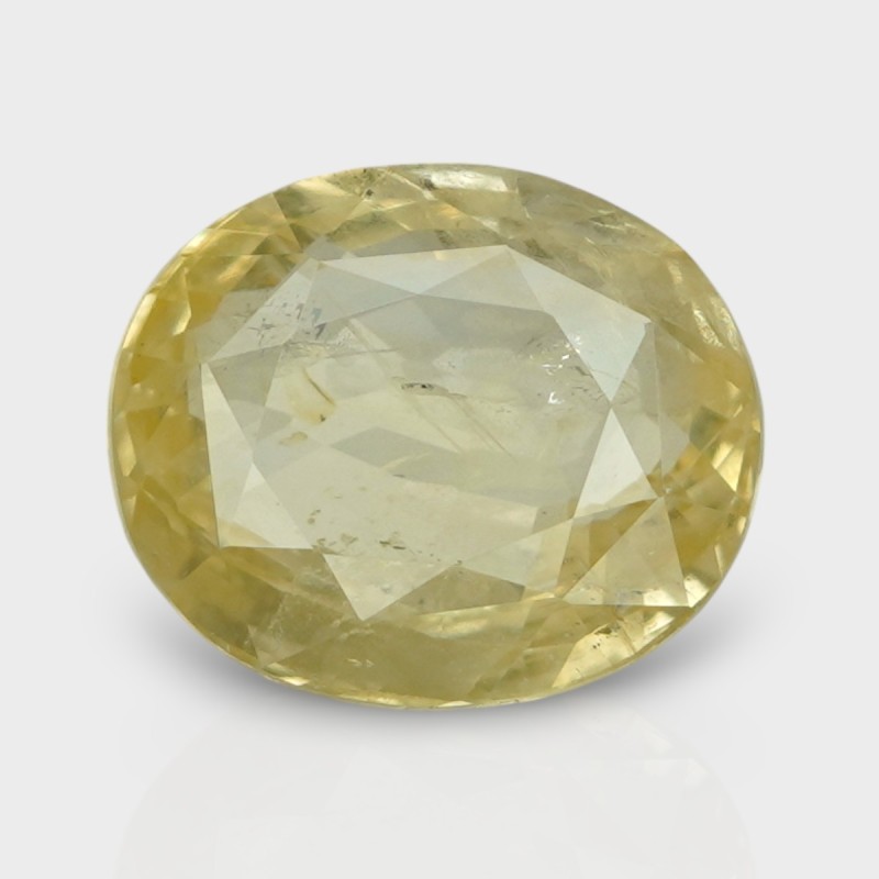 5.48 Cts. Natural Yellow Sapphire Faceted Oval Loose Gemstone