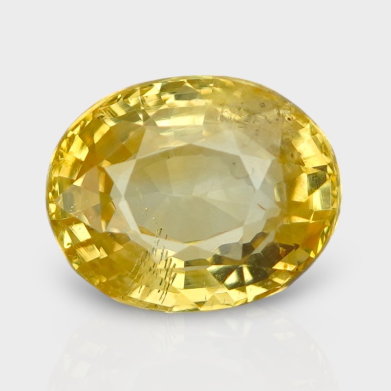 4.59 Cts. Natural Yellow Sapphire Faceted Oval Loose Gemstone