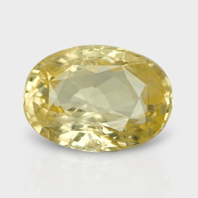 10.51 Cts. Natural Yellow Sapphire Faceted Oval Loose Gemstone