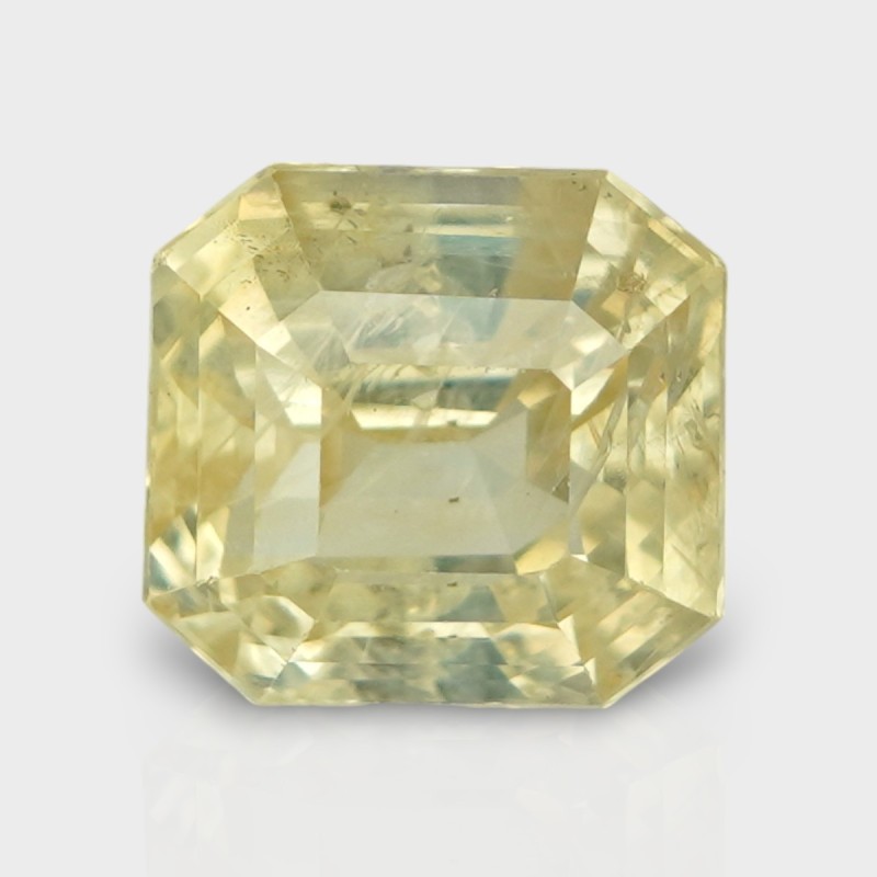 5.37 Cts. Natural Yellow Sapphire Step Cut Octagon Loose Gemstone