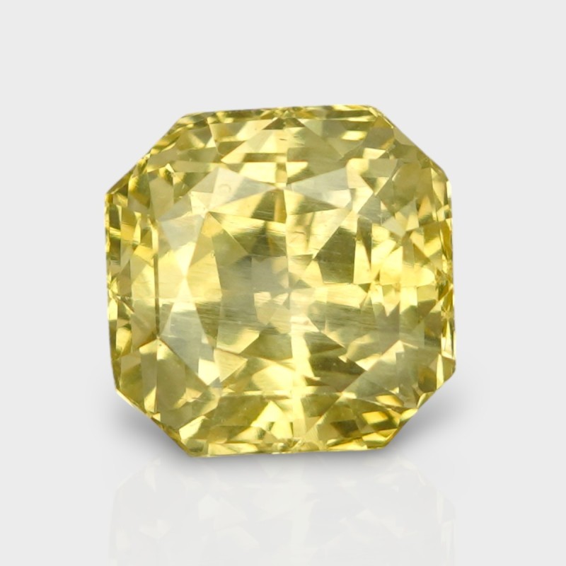 6.4 Cts. Natural Yellow Sapphire Step Cut Octagon Loose Gemstone