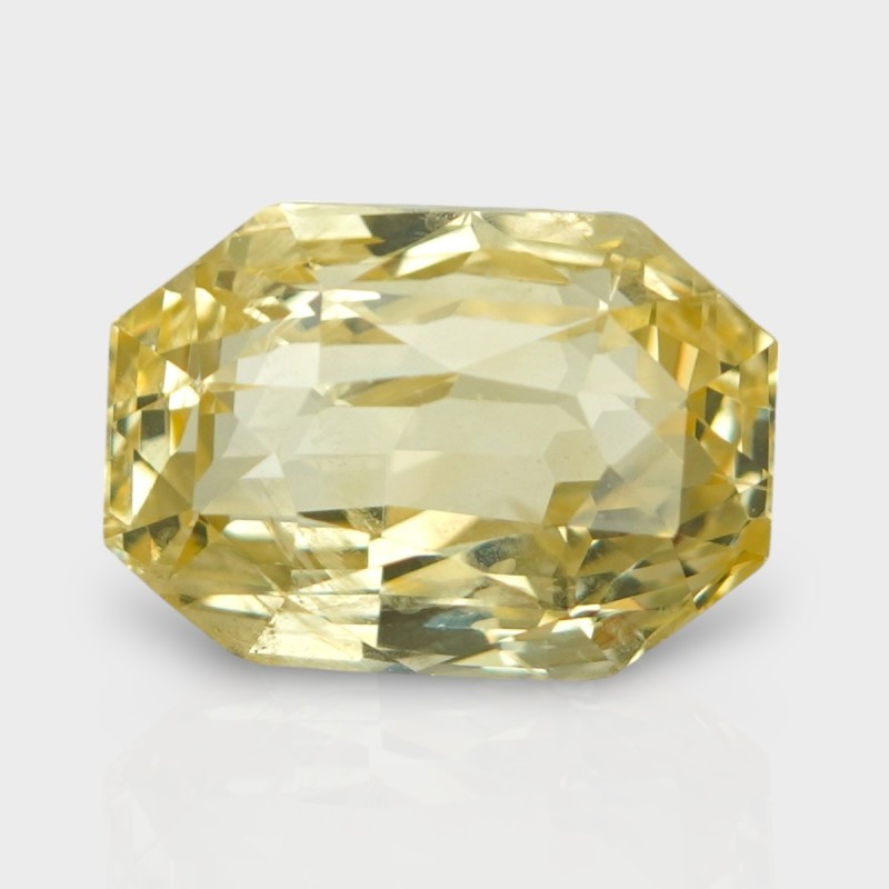 10 Cts. Natural Yellow Sapphire Step Cut Octagon Loose Gemstone