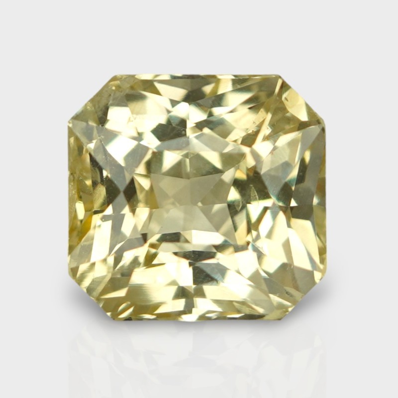 10.63 Cts. Natural Yellow Sapphire Step Cut Octagon Loose Gemstone