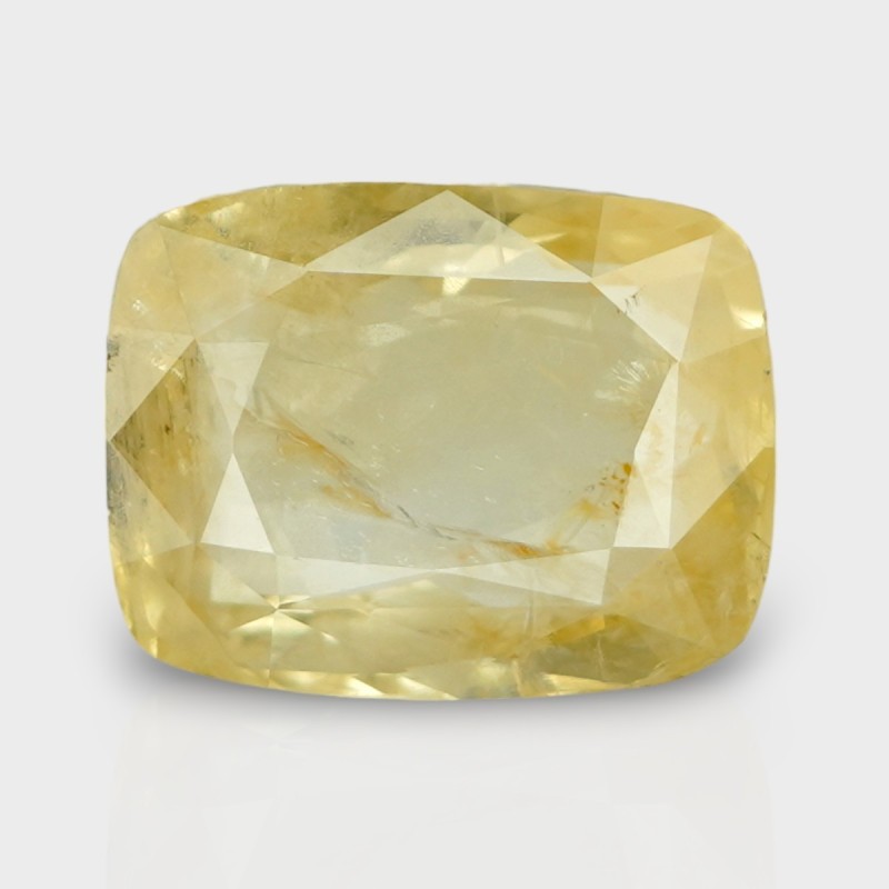 6.87 Cts. Natural Yellow Sapphire Faceted Cushion Loose Gemstone