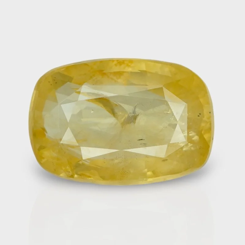 7.29 Cts. Natural Yellow Sapphire Faceted Cushion Loose Gemstone