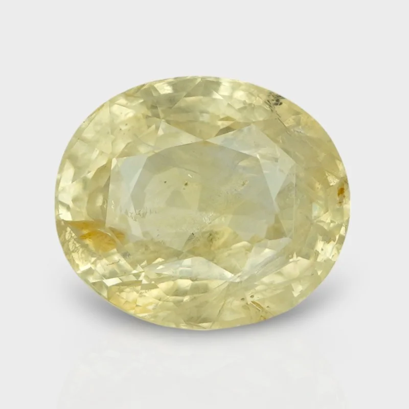 6.92 Cts. Natural Yellow Sapphire Faceted Oval Loose Gemstone