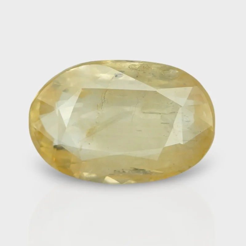 6.43 Cts. Natural Yellow Sapphire Faceted Oval Loose Gemstone