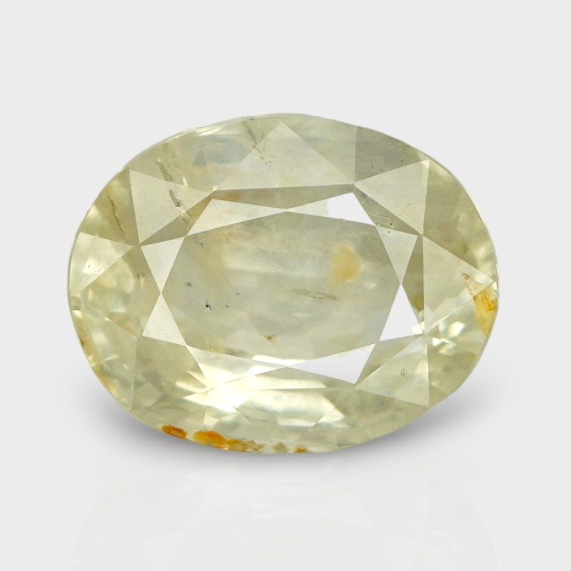 6.32 Cts. Natural Yellow Sapphire Faceted Oval Loose Gemstone