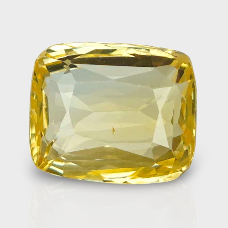 4.54 Cts. Natural Yellow Sapphire Faceted Cushion Loose Gemstone