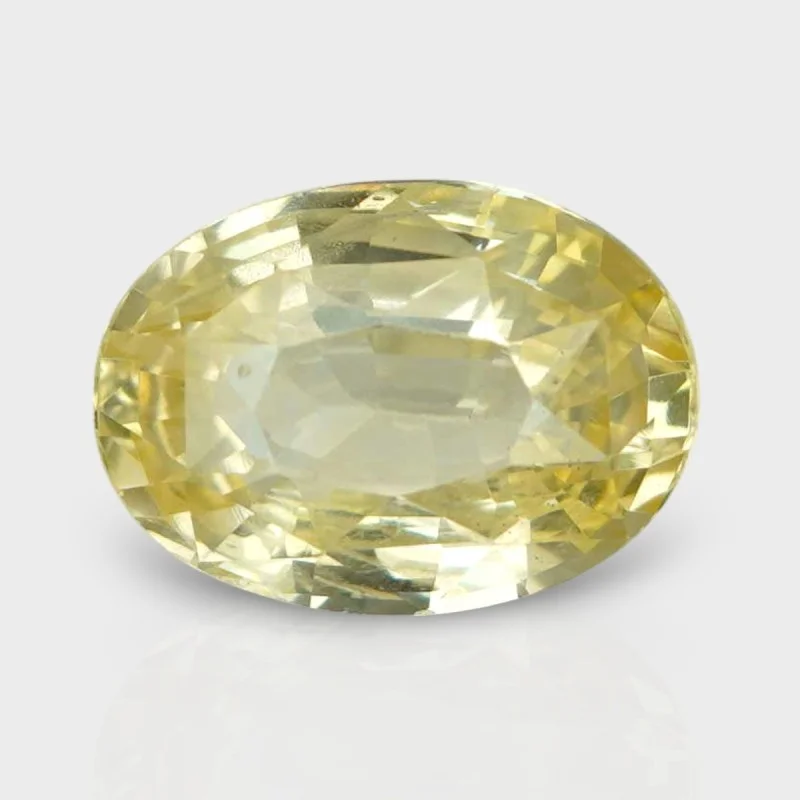 5.63 Cts. Natural Yellow Sapphire Faceted Oval Loose Gemstone