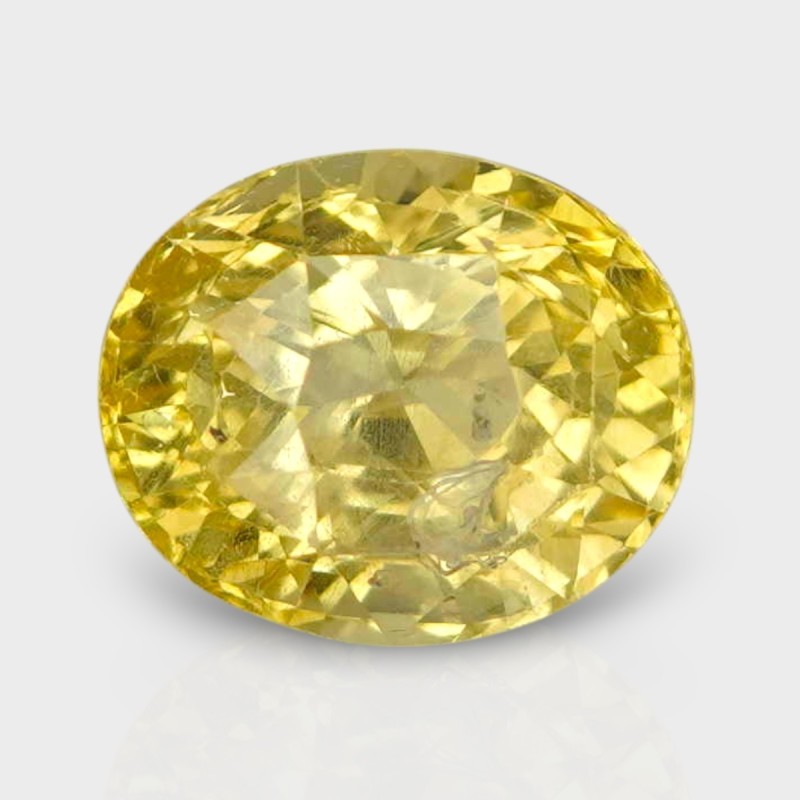 4.84 Cts. Natural Yellow Sapphire Faceted Oval Loose Gemstone