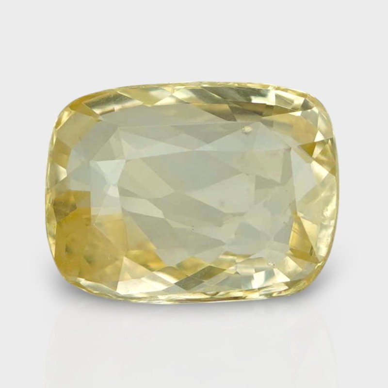 5.21 Cts. Natural Yellow Sapphire Faceted Cushion Loose Gemstone