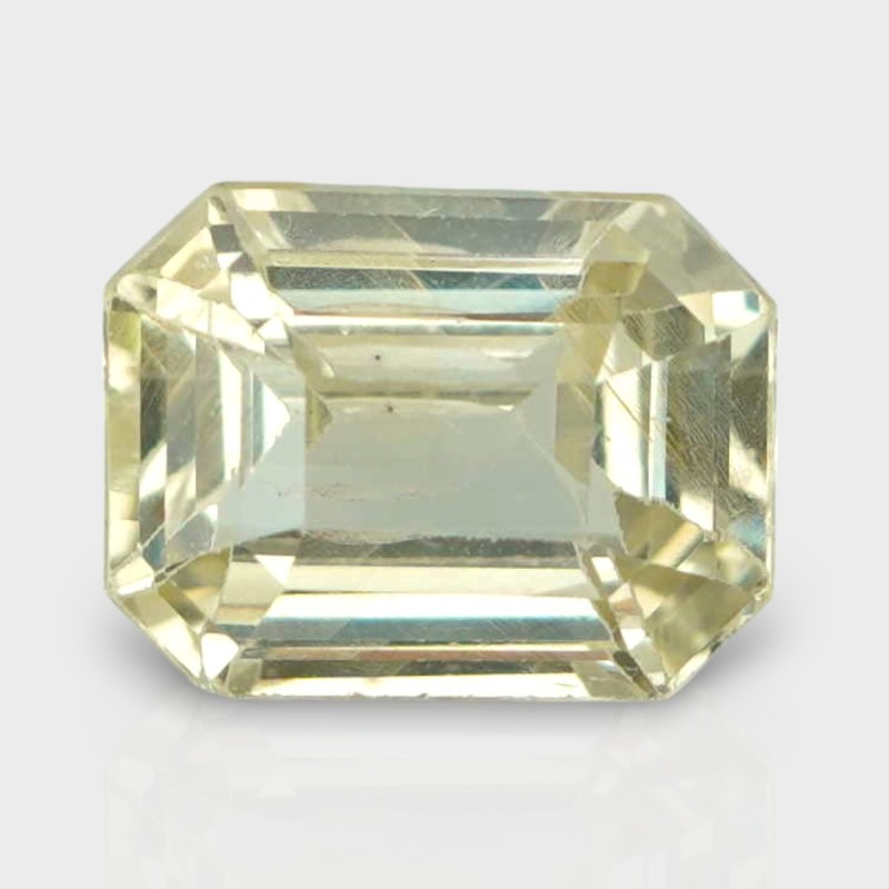 5.03 Cts. Natural Yellow Sapphire Step Cut Octagon Loose Gemstone