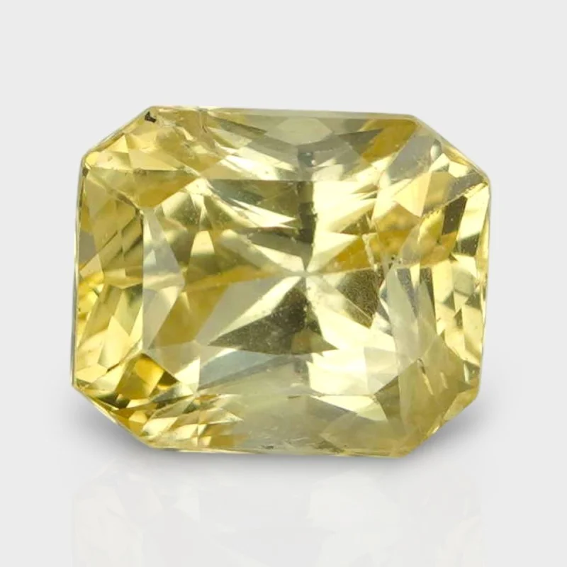 5.55 Cts. Natural Yellow Sapphire Step Cut Octagon Loose Gemstone