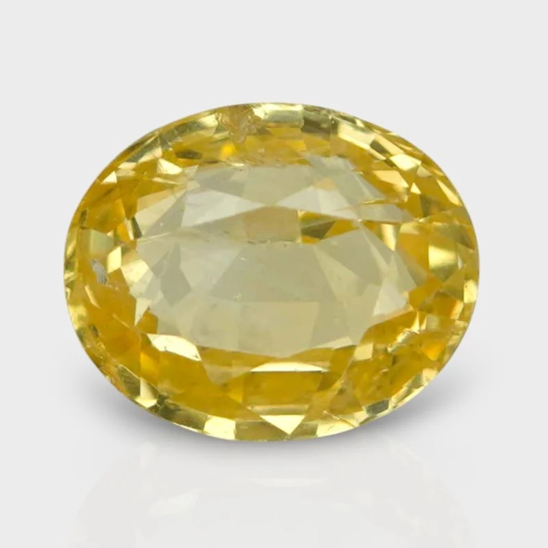 6.1 Cts. Natural Yellow Sapphire Faceted Oval Loose Gemstone