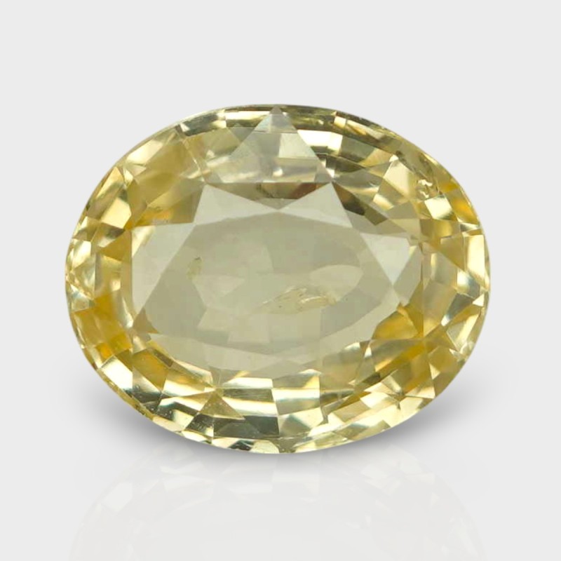 4.86 Cts. Natural Yellow Sapphire Faceted Oval Loose Gemstone