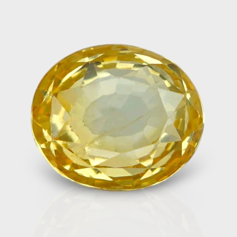 4.92 Cts. Natural Yellow Sapphire Faceted Oval Loose Gemstone