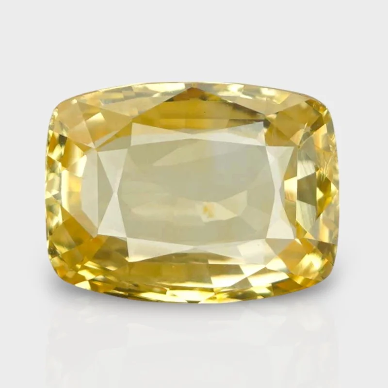 6.99 Cts. Natural Yellow Sapphire Faceted Cushion Loose Gemstone