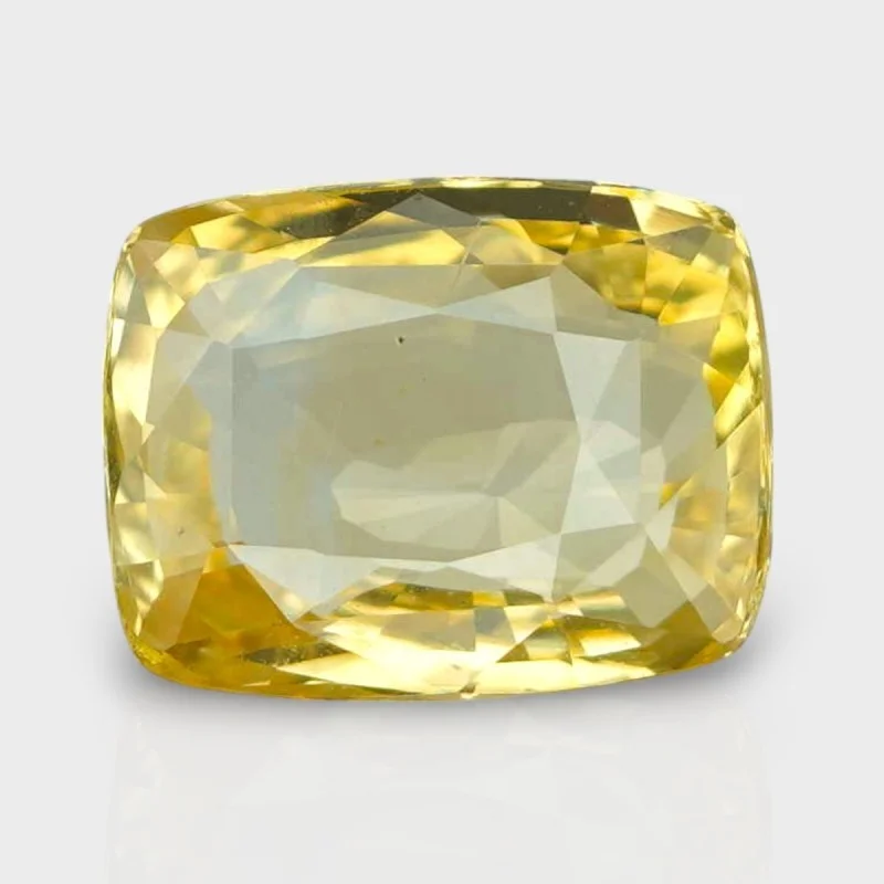 5.12 Cts. Natural Yellow Sapphire Faceted Cushion Loose Gemstone