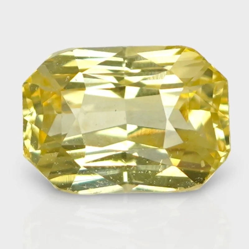 4.03 Cts. Natural Yellow Sapphire Step Cut Octagon Loose Gemstone